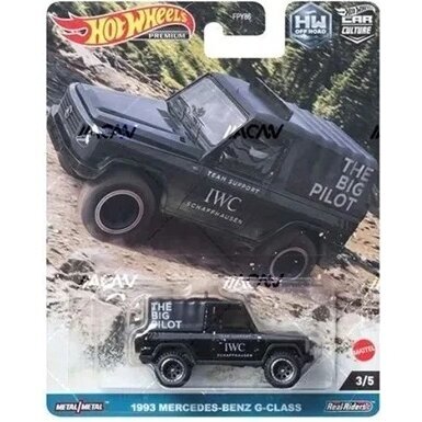 Hot Wheels Premium Off Road Modeliukas 1993 Mercedes Benz G-Class, black 3/5