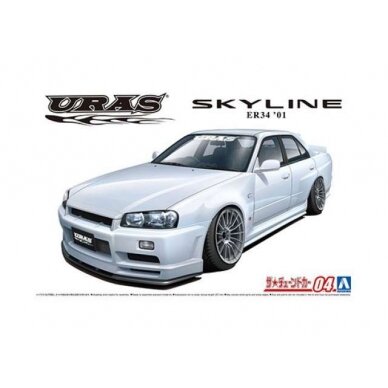 PRE-ORD3R Aoshima #04 2001 Nissan URAS ER34 SKYLINE TYPE-R, plastic modelkit