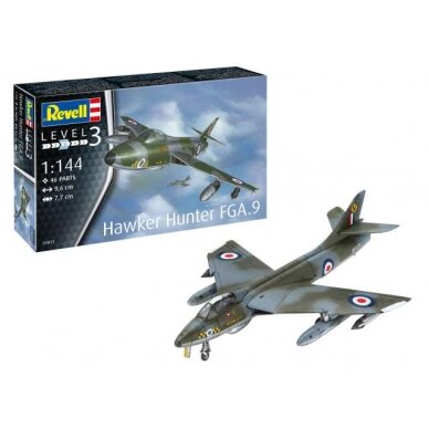 PRE-ORD3R Revell - Germany Surenkamas modeliukas 1/144 Hawker Hunter FGA.9, Level 4, plastic modelkit