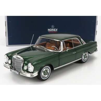 PRE-ORD3R Norev Modeliukas 1/18 1965-1967 Mercedes Benz 250 SE Coupe with brown Interior, green