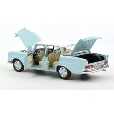 PRE-ORD3R Norev Modeliukas 1/18 1965 Mercedes Benz 220S, light blue