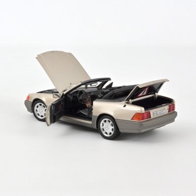 PRE-ORD3R Norev 1/18 1989 Mercedes Benz 500SL, smoke silver metallic