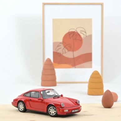 PRE-ORD3R Norev Modeliukas 1/18 1990 Porsche 911 Carrera 2, red