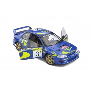 PRE-ORD3R Solido 1/18 1998 Subaru Impreza 22b Rallye Monte-Carlo, blue/green