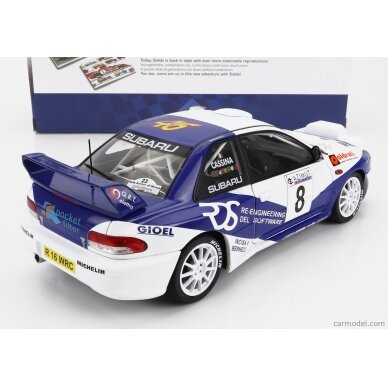 Solido Modeliukas 1/18 2000 Subaru Impreza S5 WRC 99 #8 Rally Azimut di Monza, white/blue