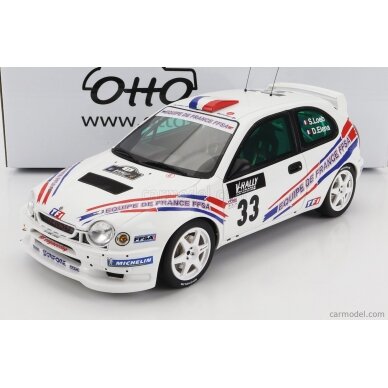 PRE-ORD3R OttOmobile Miniatures 1/18 2000 Toyota Corolla WRC #33 Tour de Corse *Resin series*, white