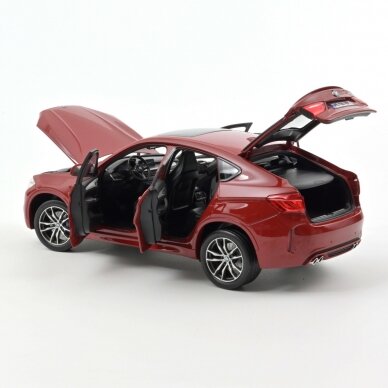 PRE-ORD3R Norev Modeliukas 1/18 2015 BMW X6 M, red metallic