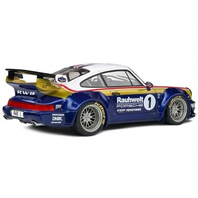 PRE-ORD3R Solido 1/18 2022 Porsche 964 RWB #1 *Rauhwelt*, white/blue