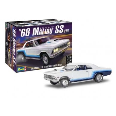 PRE-ORD3R Revell - Germany Surenkamas modeliukas 1/24 1966 Chevrolet MalibuT SST 2N1 , Level 4, plastic modelkit