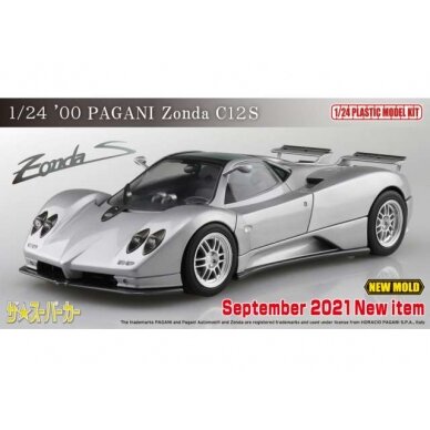 PRE-ORD3R Aoshima Modeliukas 1/24 2000 Pagani Zonda C12S, plastic modelkit