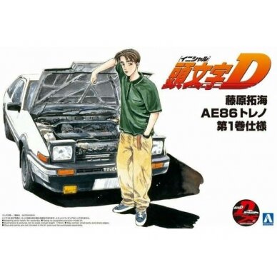 PRE-ORD3R Aoshima 1/24 Toyota Trueno AE86 Takumi Fujiwara Comics Vol.1, plastic modelkit