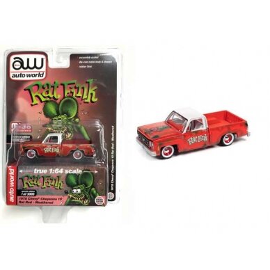 PRE-ORD3R Auto World 1978 Chevrolet Cheyenne 10 *Rat Rod*, weathered red/white