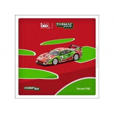 PRE-ORD3R Tarmac Works 1995 Ferrari F40 #40 A. Olofsson/L. Della Noce/T. Ota 24h of Le Mans, red/green