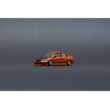 PRE-ORD3R BM Creations 2001 Mitsubishi Lancer Evolution VII LHD, custom orange with black hood