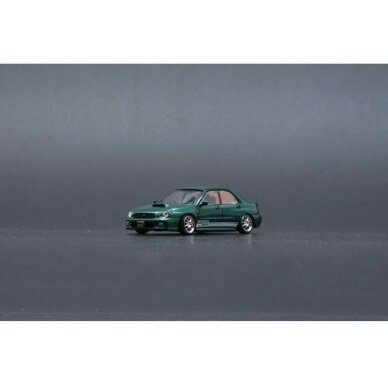 PRE-ORD3R BM Creations Modeliukas 2001 Subaru Impreza WRX JDM LHD with Extra Wheels, custom green