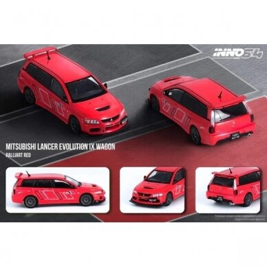 PRE-ORD3R Inno64 2005 Mitsubishi Lancer Evolution IX Wagen Ralliart, red