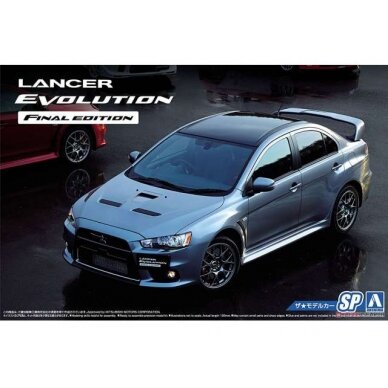 PRE-ORD3R Aoshima Modeliukas 2015 Mitsubishi CZ4A Lancer Evolution X Final Edition, plastic modelkit