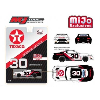 PRE-ORD3R Auto World Modeliukas 2017 Ford Mustang GT *Texaco*, white/black