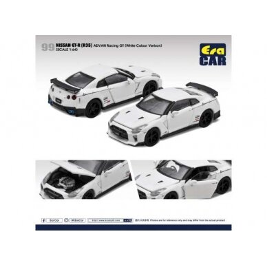 Era Car Modeliukas 2020 Nissan GT-R ADVAN Racing GT (white Colour Version), white