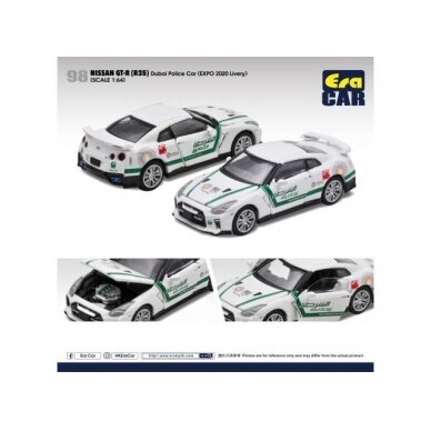 Era Car Modeliukas 2020 Nissan GT-R Dubai Police Car (EXPO 2020 Livery), white/green