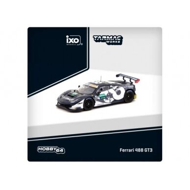PRE-ORD3R Tarmac Works 2021 Ferrari 488 GT3 #23 Alex Albon Winner DTM Nurburgring Race 2, black/white