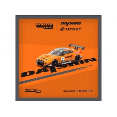 Tarmac Works Modeliukas 2021 Nissan GT-R NISMO GT3 GTNET Motor Sports Super Taikyu Series Fuji 24 hours Winner, orange