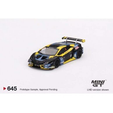 Mini GT 2022 Lamborghini Huracan GT3 EVO #4 3rd Place Macau GP Macau GT Cup, black/yellow