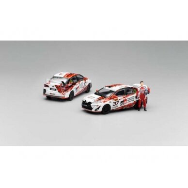 PRE-ORD3R Pop Race Limited 2022 Toyota GR VIOS #37 Tengku Djan Sepang 1000 km with Figure, white/red-orange