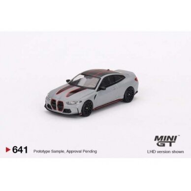 Mini GT 2023 BMW M4 CSL (G82), frozen Brooklyn grey metallic