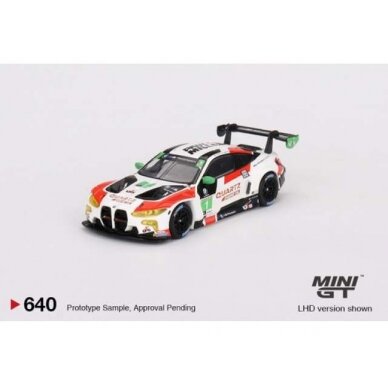 PRE-ORD3R Mini GT 2023 BMW M4 GT3 #1 Paul Miller Racing IMSA Sebring 12 Hrs GTD Winner, white/red/black