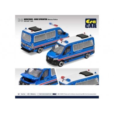 PRE-ORD3R Era Car #38 2022 Mercedes Benz Sprinter Macau Police, blue