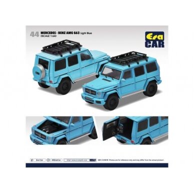 PRE-ORD3R Era Car Modeliukas 44 Mercedes Benz G63 AMG 6X6, light blue