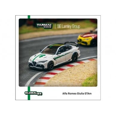 Tarmac Works Modeliukas Alfa Romeo Giulia GTAm, white/green