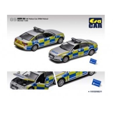 PRE-ORD3R Era Car Modeliukas Audi A6 England Police Car *PSNI Police*, grey/blue/green