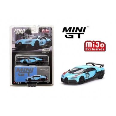 Mini GT Modeliukas Bugatti Chiron Pur Sport, light blue (yra Sandėlyje)