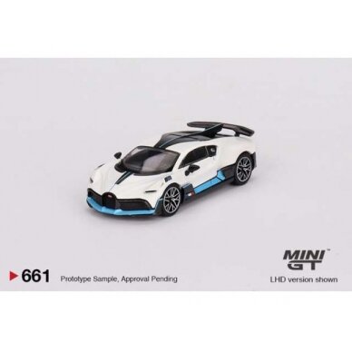 Mini GT Modeliukas Bugatti Divo, white (yra Sandėlyje)