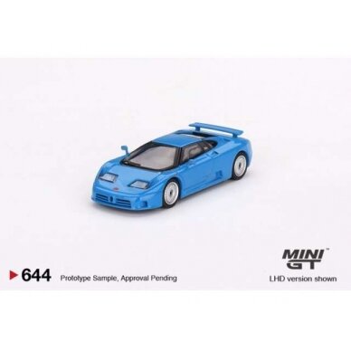 Mini GT Modeliukas Bugatti EB 110 GT, blue bugatti (yra Sandėlyje)