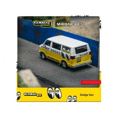 PRE-ORD3R Tarmac Works Modeliukas Dodge Van *Mooneyes*, white/yellow