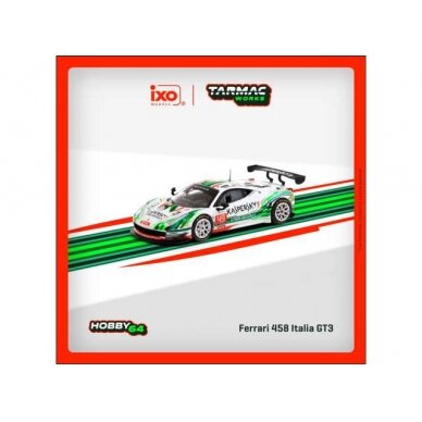 PRE-ORD3R Tarmac Modeliukas 1/64 Ferrari 458 Italia GT3 S. Lemeret/R. Aguas/A. Moiseev/D. Rizzo 24 hour...<more>