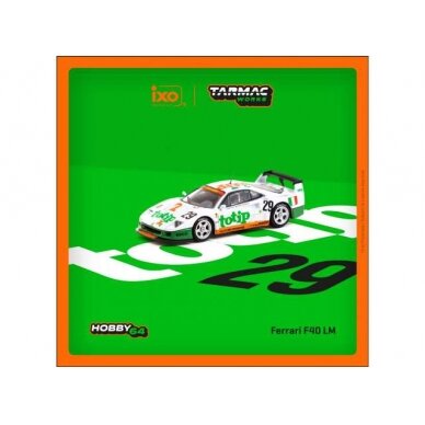 Tarmac Works Modeliukas Ferrari F40 24H Le Mans 1994, white/green/orange