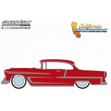 PRE-ORD3R GreenLight Modeliukas 1955 Chevrolet Bel Air *California Lowriders Series 5*, red