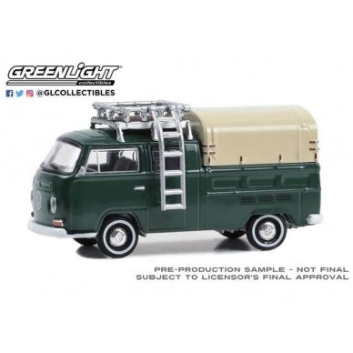 GreenLight Modeliukas 1969 Volkswagen Type 2 Double Cab Pick-Up Doka *Club Vee-Dub Series 18*, delta green