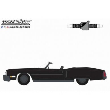 PRE-ORD3R GreenLight 1972 Cadillac Eldorado Fleetwood Convertible *Black Bandit Series 29*, black