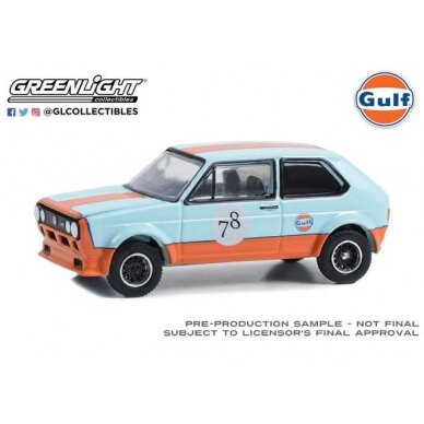 PRE-ORD3R GreenLight 1974 Volkswagen Golf GTI Widebody #78 *Gulf Oil Special Edition Series 1*,
