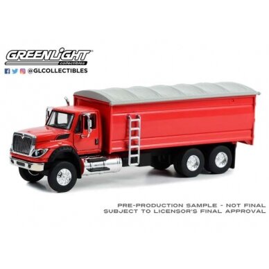 PRE-ORD3R GreenLight 2022 International WorkStar Grain Truck with Canvas Cover *S.D. Trucks Series 18*, red