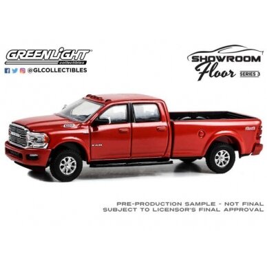 GreenLight Modeliukas 2022 Ram 2500 Laramie 4x4 *Showroom Floor Series 3*, flame red clearcoat