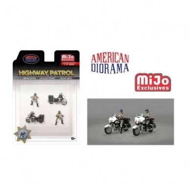 American Diorama Modeliukas Highway Patrol, various (yra sandėlyje)