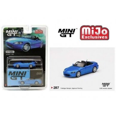 PRE-ORD3R Mini GT Modeliukas Honda S2000 (AP2), laguna blue pearl