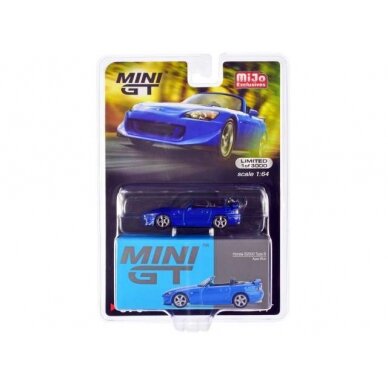 Mini GT Modeliukas Honda S2000 (AP2) Type S, blue (yra sandėlyje)