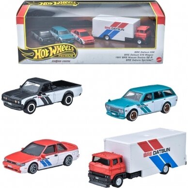 Hot Wheels Premium Diorama Modeliukas BRE Datsun Ride (Datsun 620, 510 Wagon, Nissan Sentra SE-R,Sakura Sprinter)